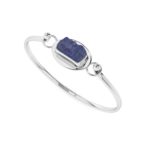 natural tanzanite rough shape twister bracelet