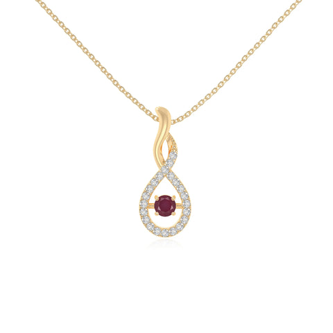 natural ruby infinity necklaces in yellow gold vermeil 
