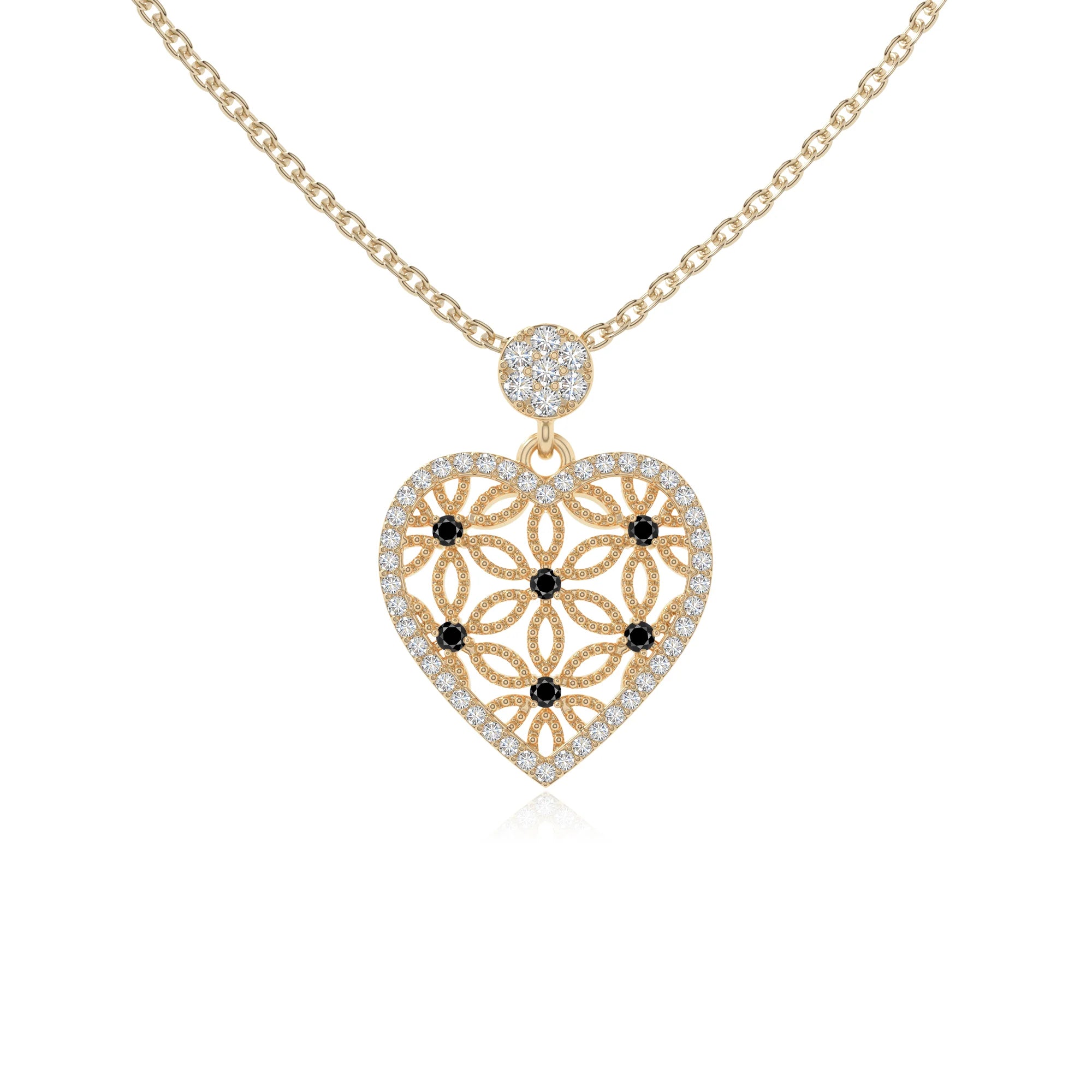 natural black-onyx infinity love knot necklaces in yellow gold vermeil 