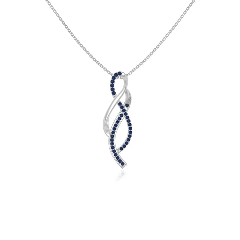 natural blue sapphire infinity necklaces in sterling silver 