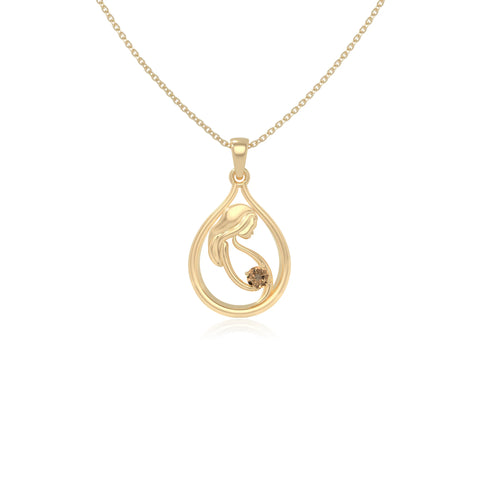 natural citrine mom to be necklaces in yellow gold vermeil 