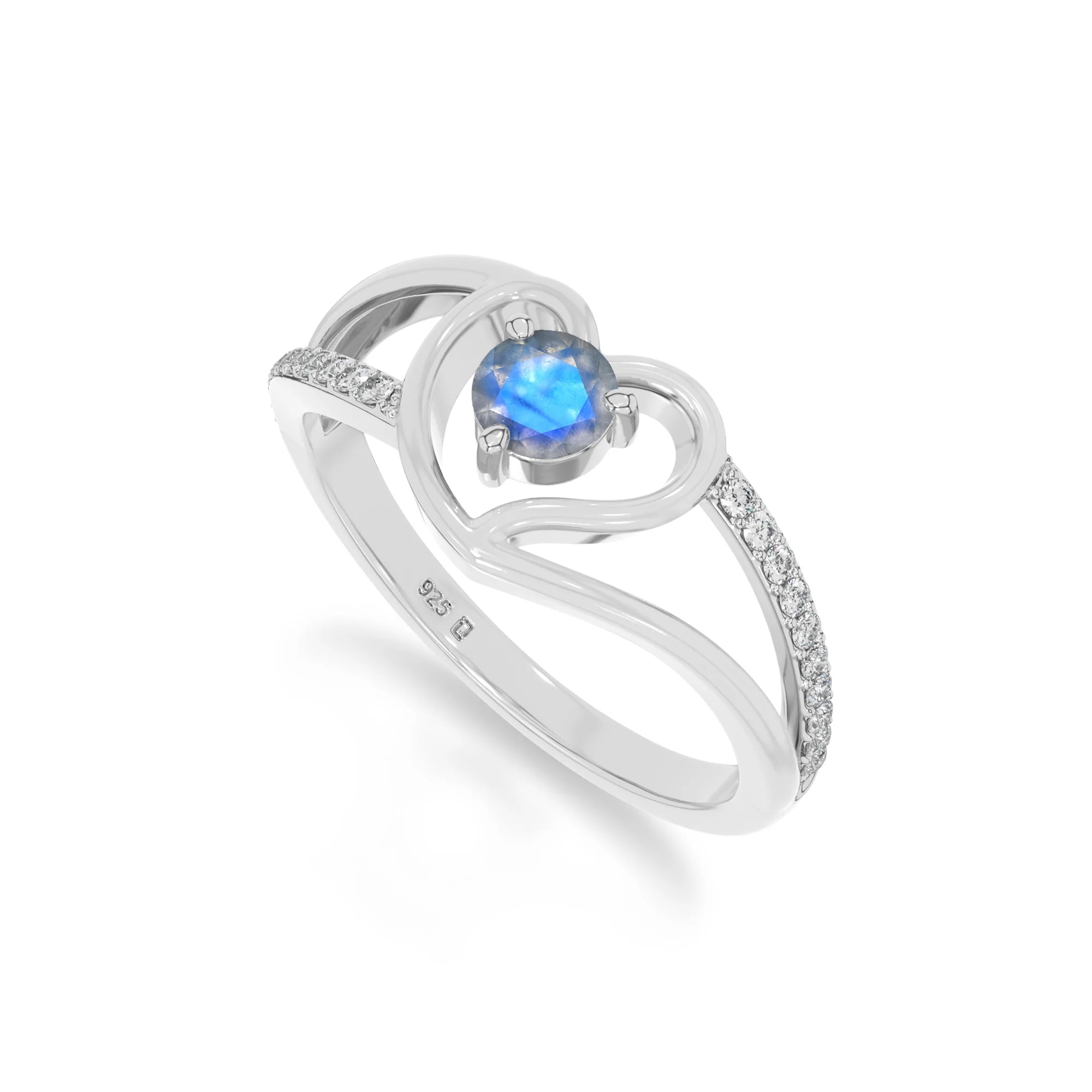 natural labradorite heart promise rings in sterling silver 