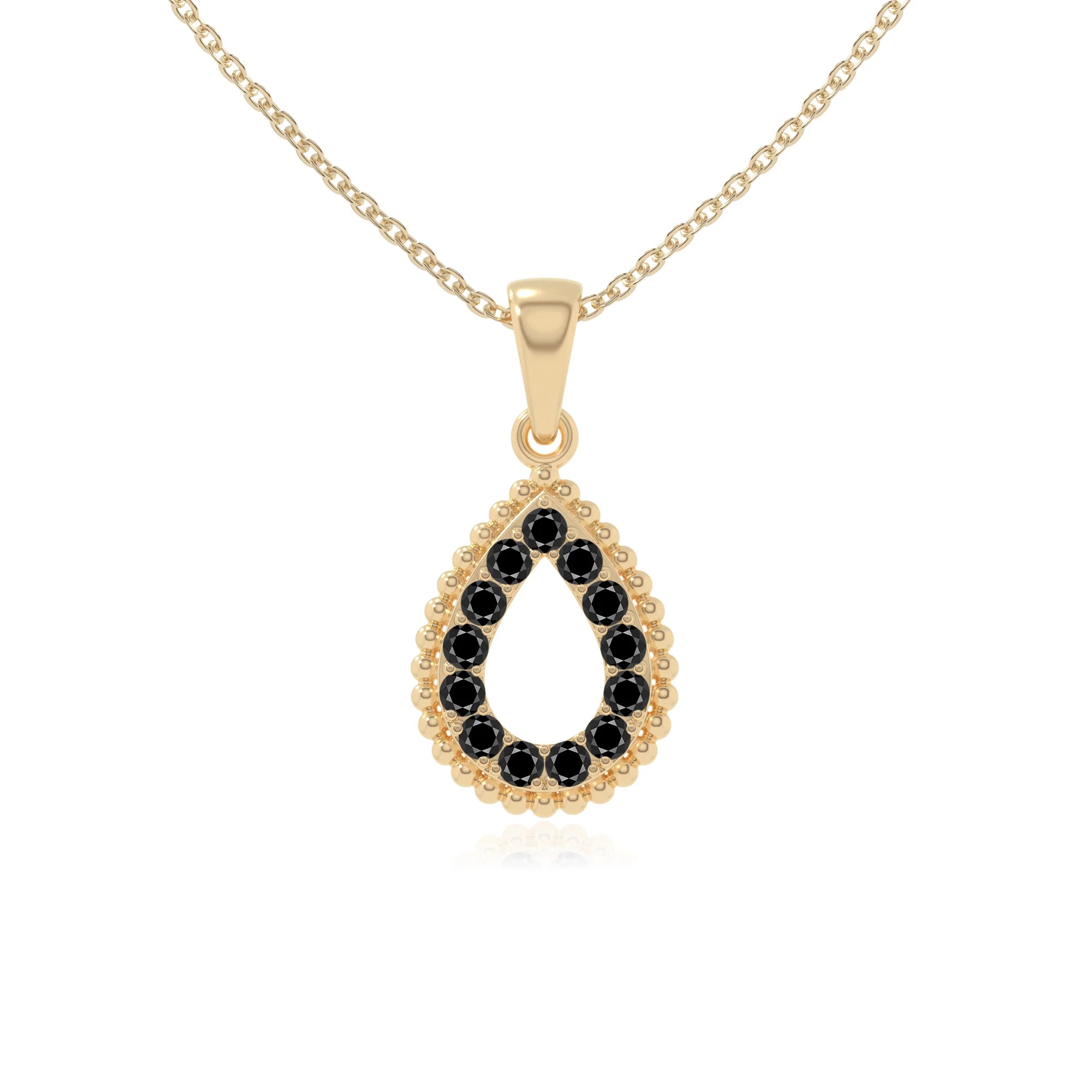 natural black-onyx infinity love knot necklaces in yellow gold vermeil 