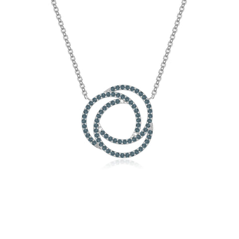 natural london-blue-topaz infinity love knot necklaces in sterling silver 