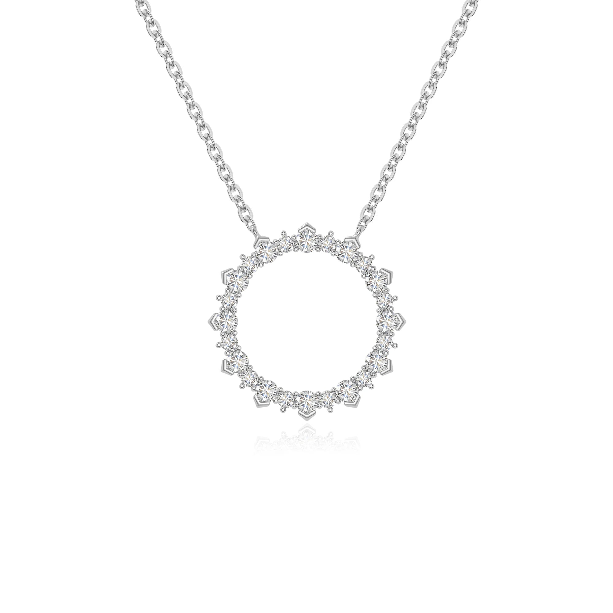 moissanite sun necklaces in sterling silver 