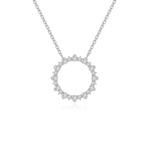 moissanite sun necklaces in sterling silver 