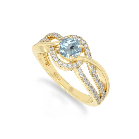 natural aquamarine solitaire engagement rings in yellow gold vermeil
