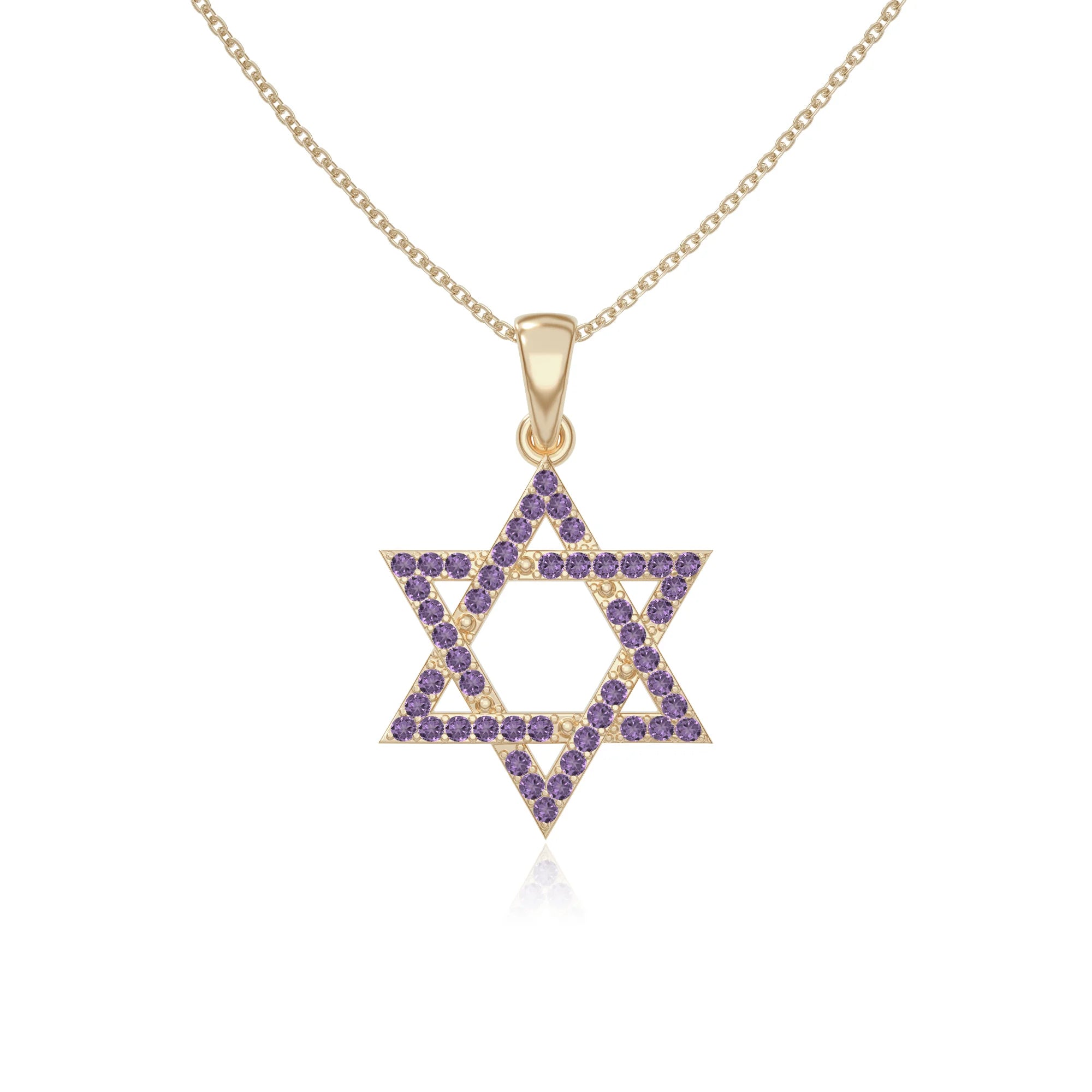 natural amethyst infinity love knot necklaces in yellow gold vermeil 