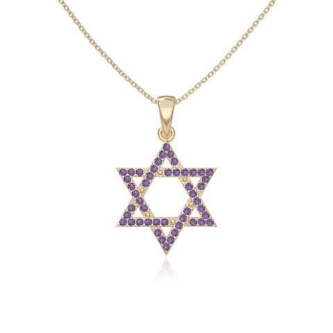 natural amethyst infinity love knot necklaces in yellow gold vermeil 