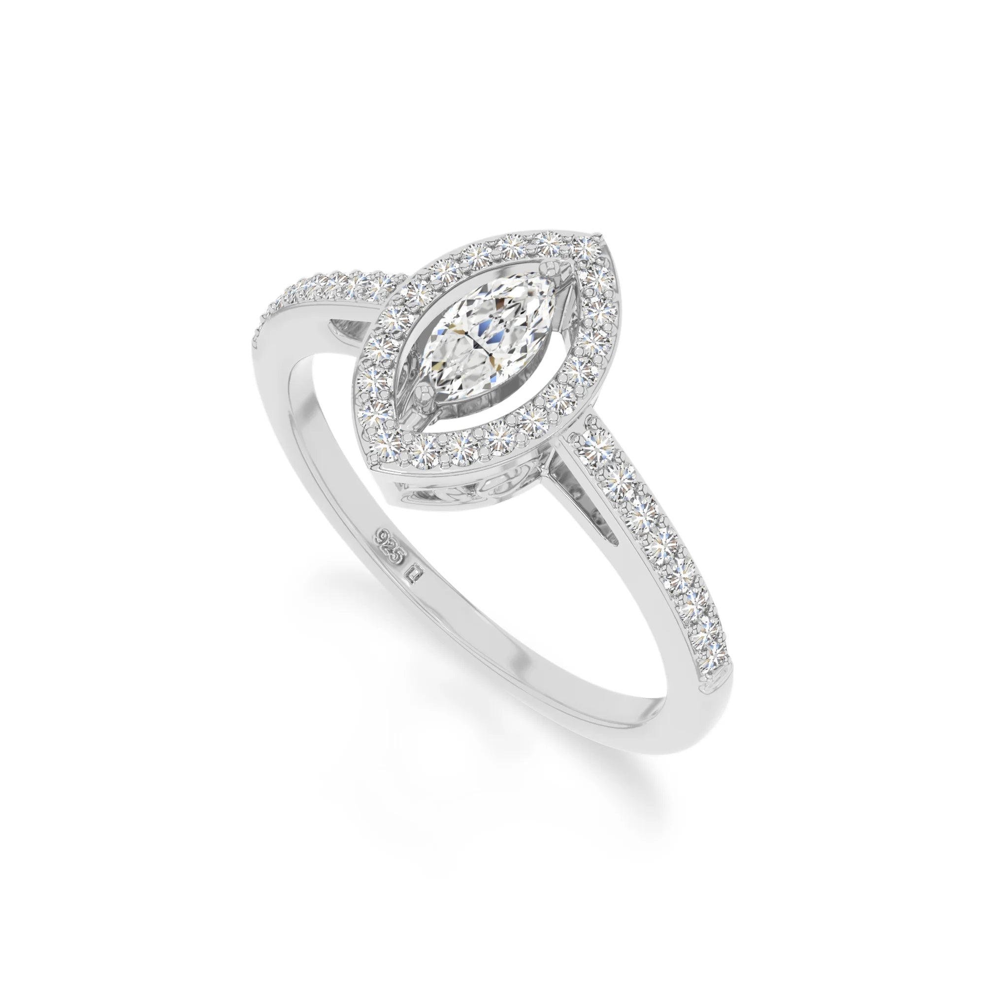 natural moissanite solitaire halo engagement rings in sterling silver 