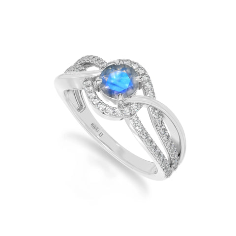natural labradorite solitaire engagement rings in sterling silver 