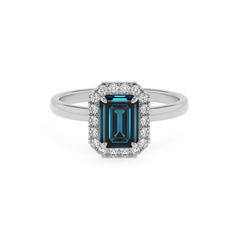 natural london blue topaz london blue topaz halo solitaire engagement ring