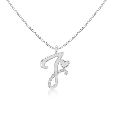 moissanite Initials necklaces in sterling silver 