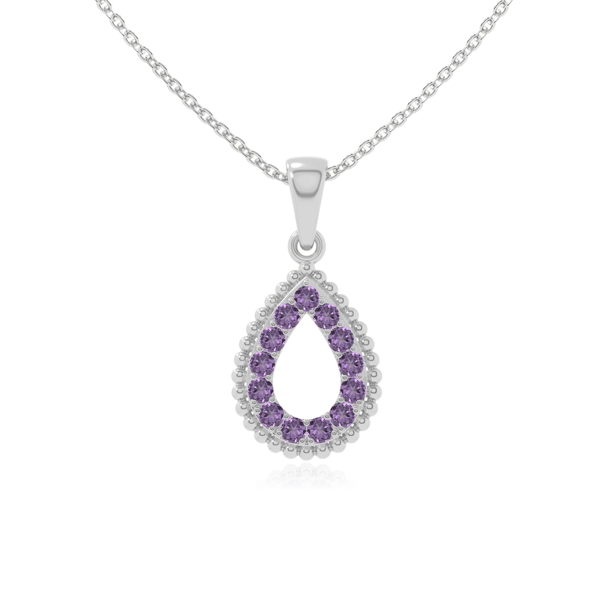 natural amethyst infinity love knot necklaces in sterling silver 