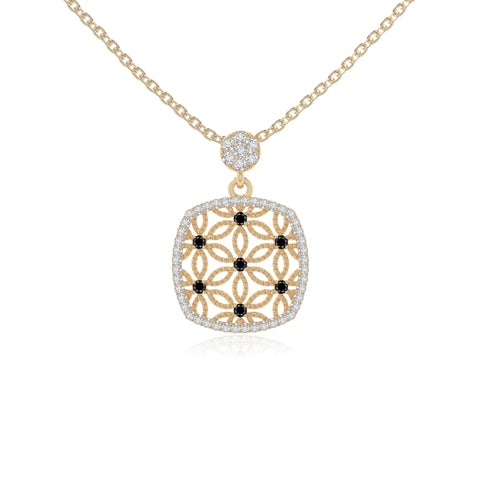 natural black-onyx infinity love knot necklaces in yellow gold vermeil 