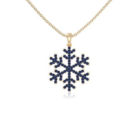 natural blue-sapphire infinity love knot necklaces in yellow gold vermeil 