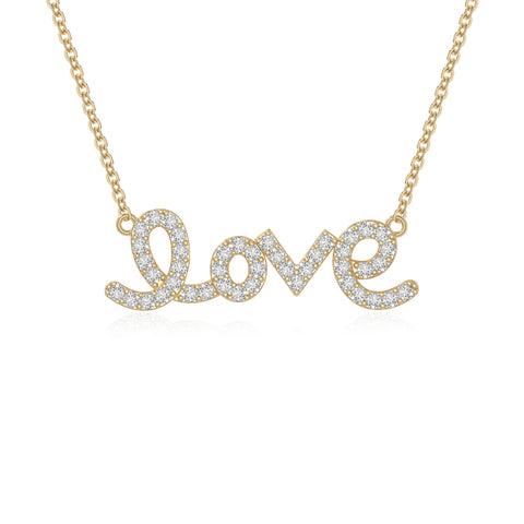 moissanite infinity love knot necklaces in yellow gold vermeil 