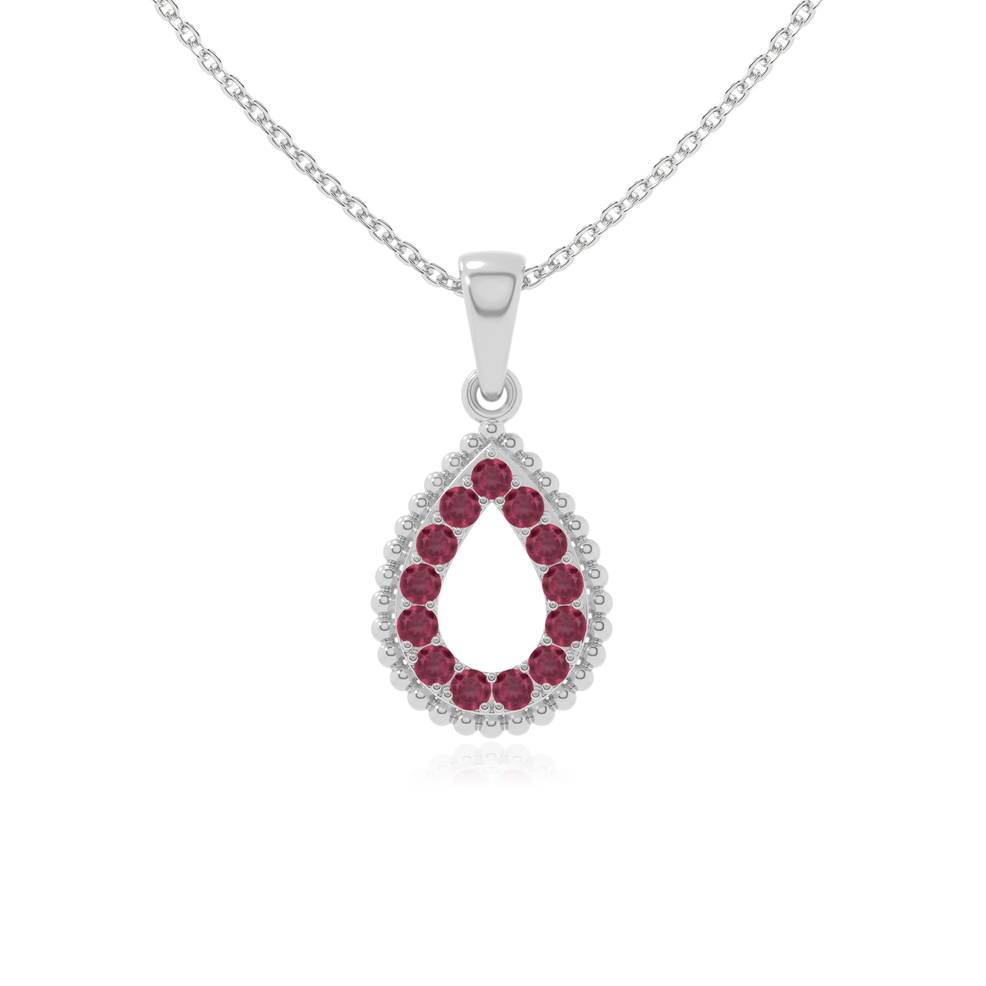 natural ruby infinity love knot necklaces in sterling silver 