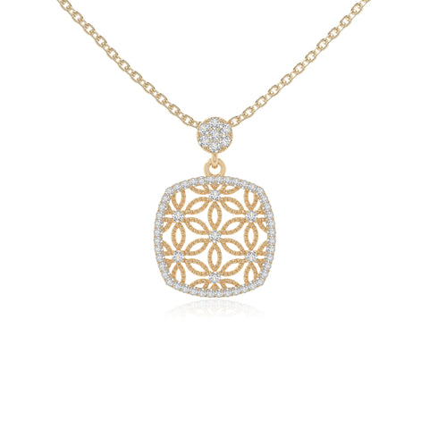 moissanite infinity love knot necklaces in yellow gold vermeil 