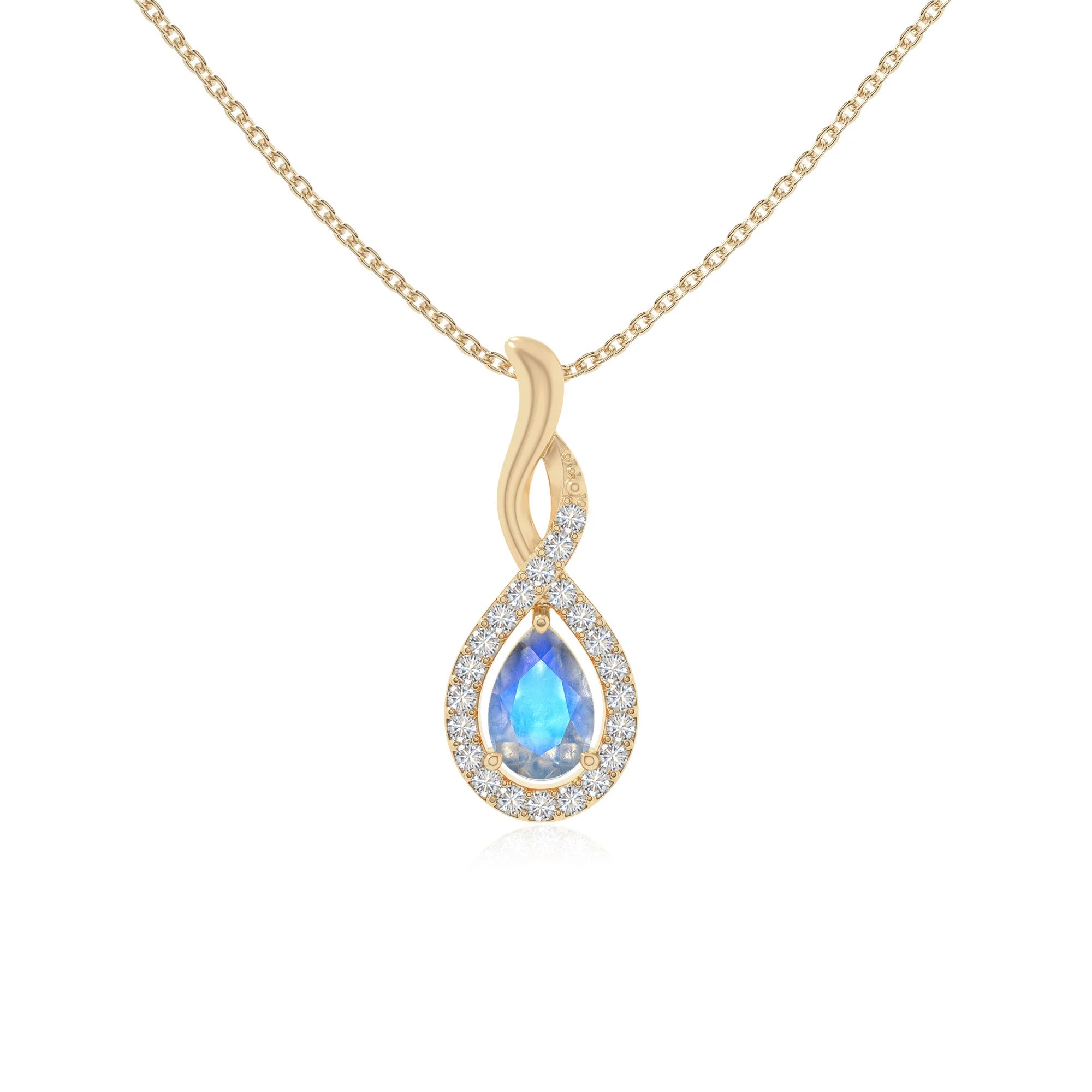 natural labradorite infinity necklaces in yellow gold vermeil 