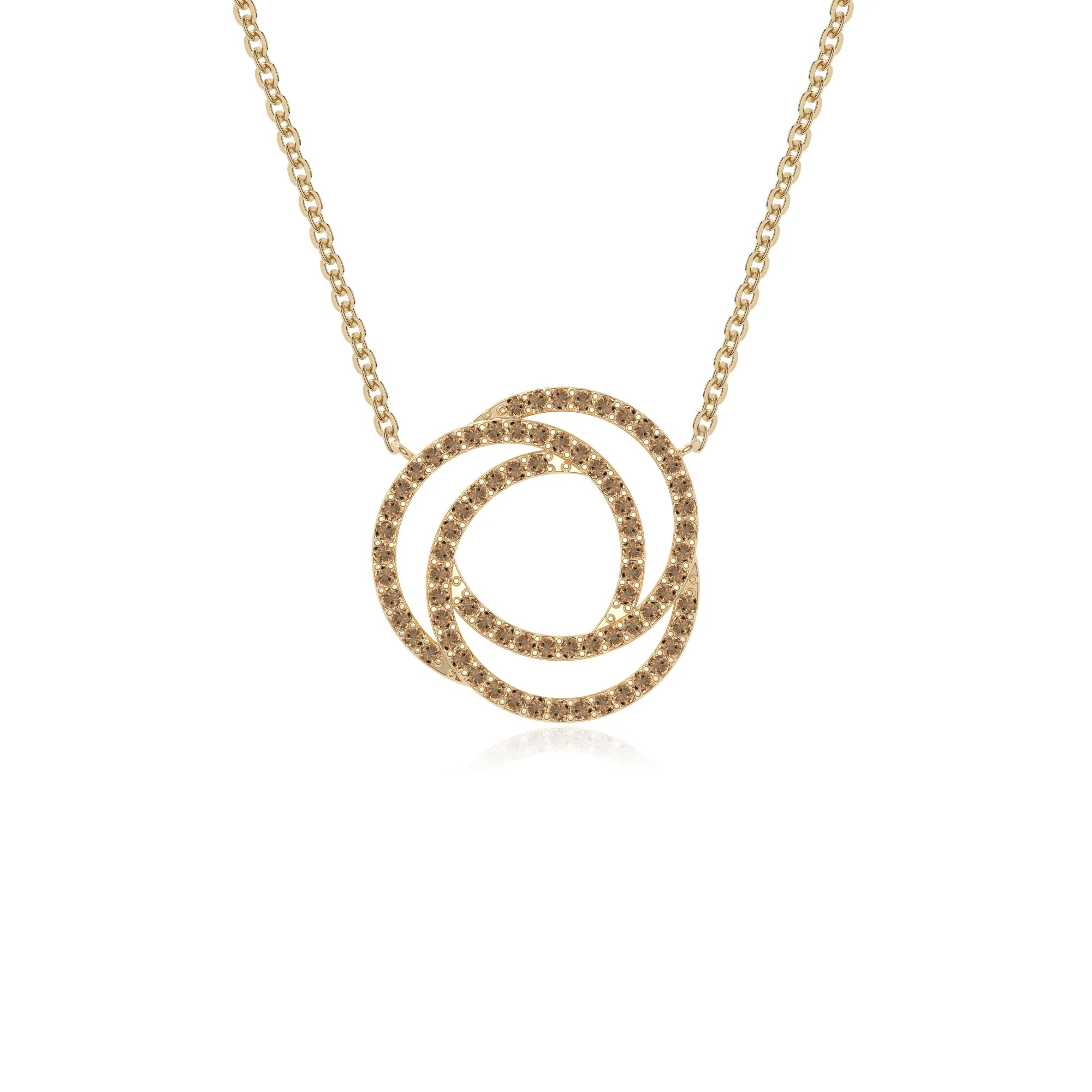 natural citrine infinity love knot necklaces in yellow gold vermeil 