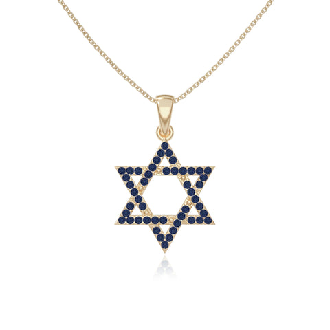 natural blue-sapphire infinity love knot necklaces in yellow gold vermeil 