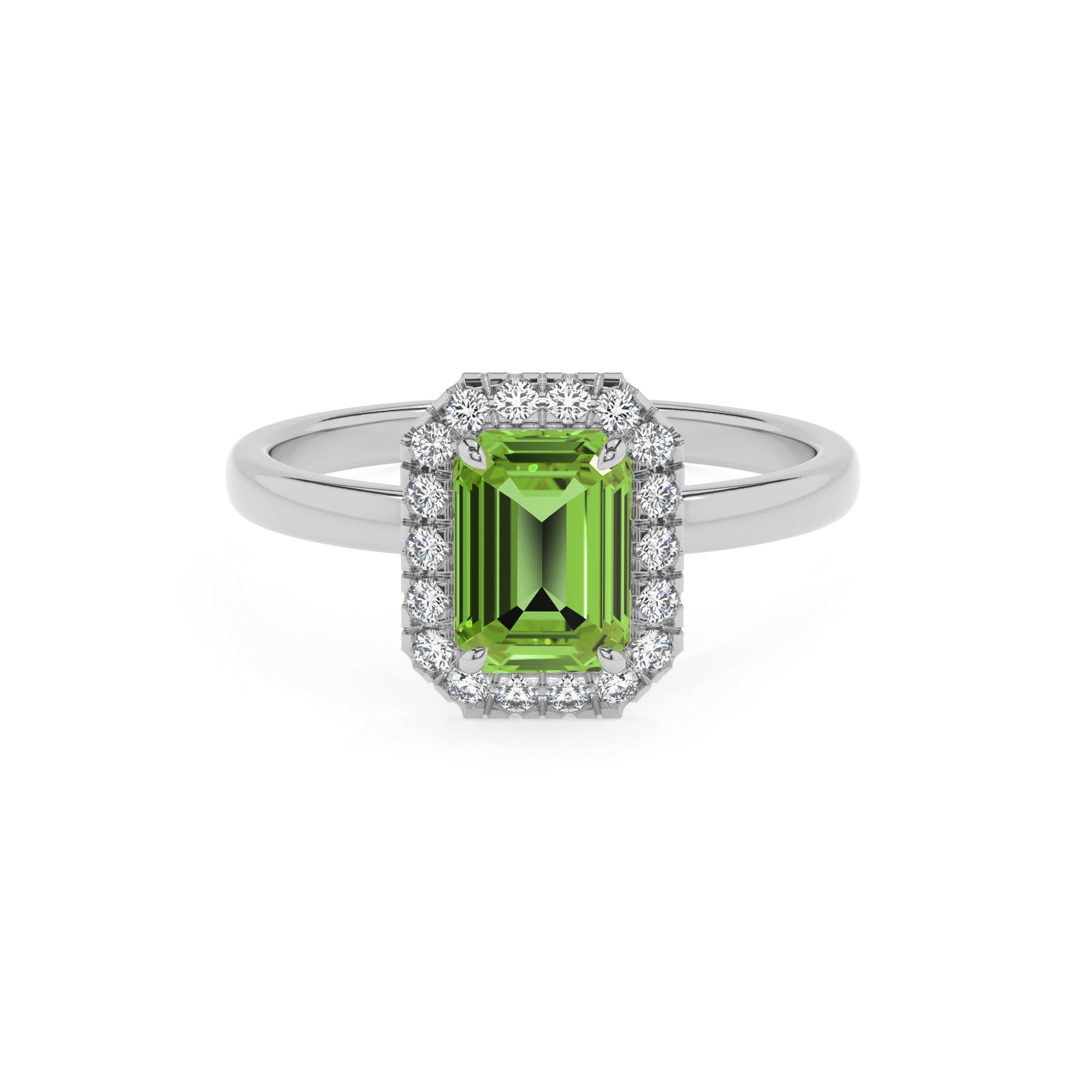 natural peridot peridot halo solitaire engagement ring