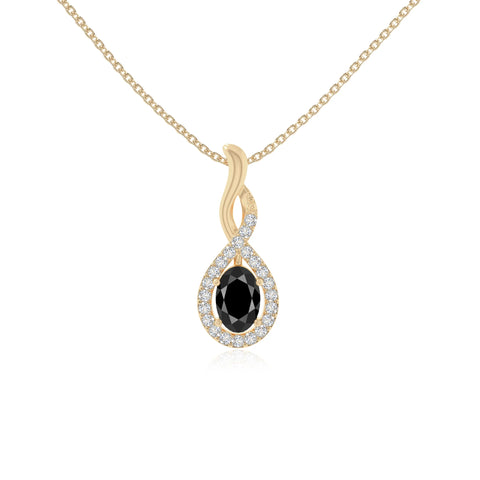 natural black-onyx infinity necklaces in yellow gold vermeil 