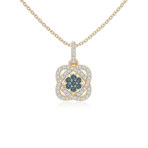 natural london-blue-topaz inner power necklaces in yellow gold vermeil 