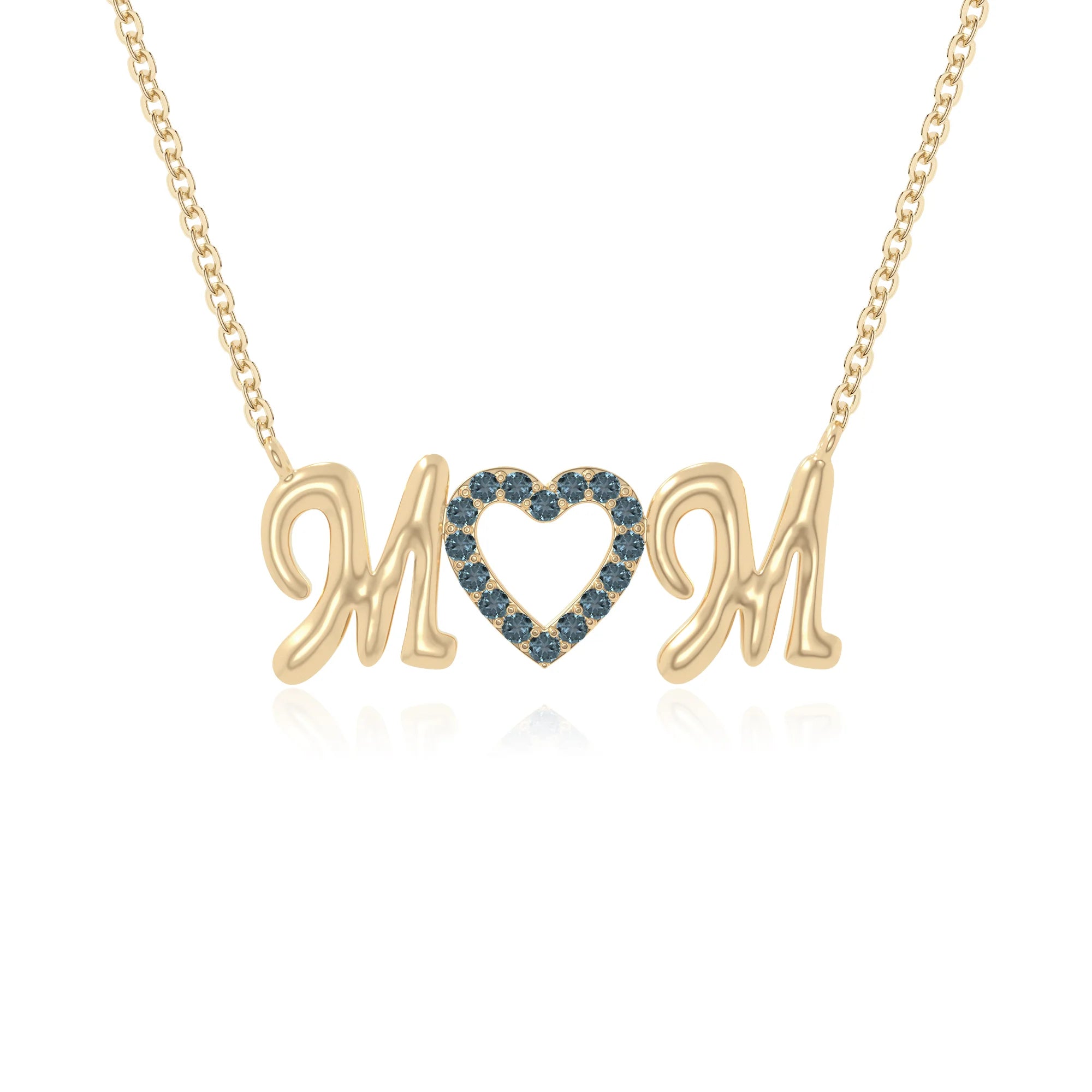 natural london-blue-topaz mom heart necklaces in yellow gold vermeil 
