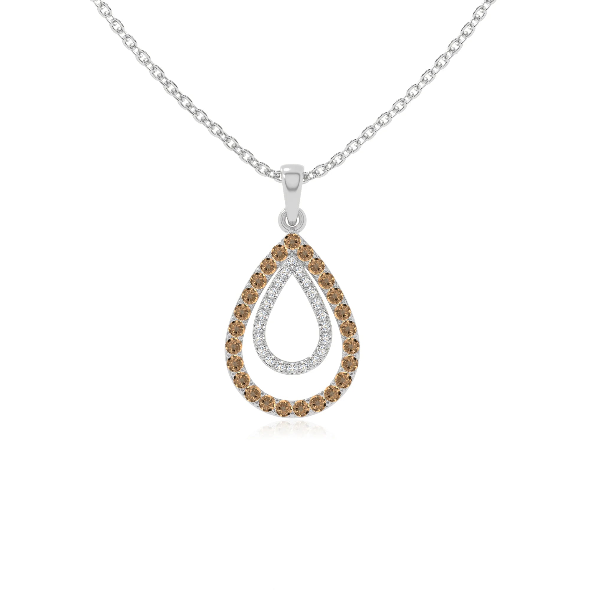 natural citrine infinity love knot necklaces in sterling silver 