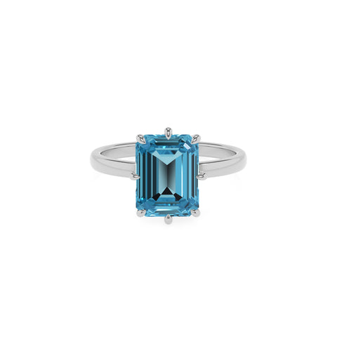 natural swiss blue topaz swiss blue topaz solitaire engagement ring