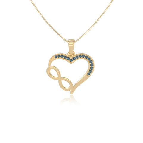 natural london-blue-topaz infinity necklaces in yellow gold vermeil 
