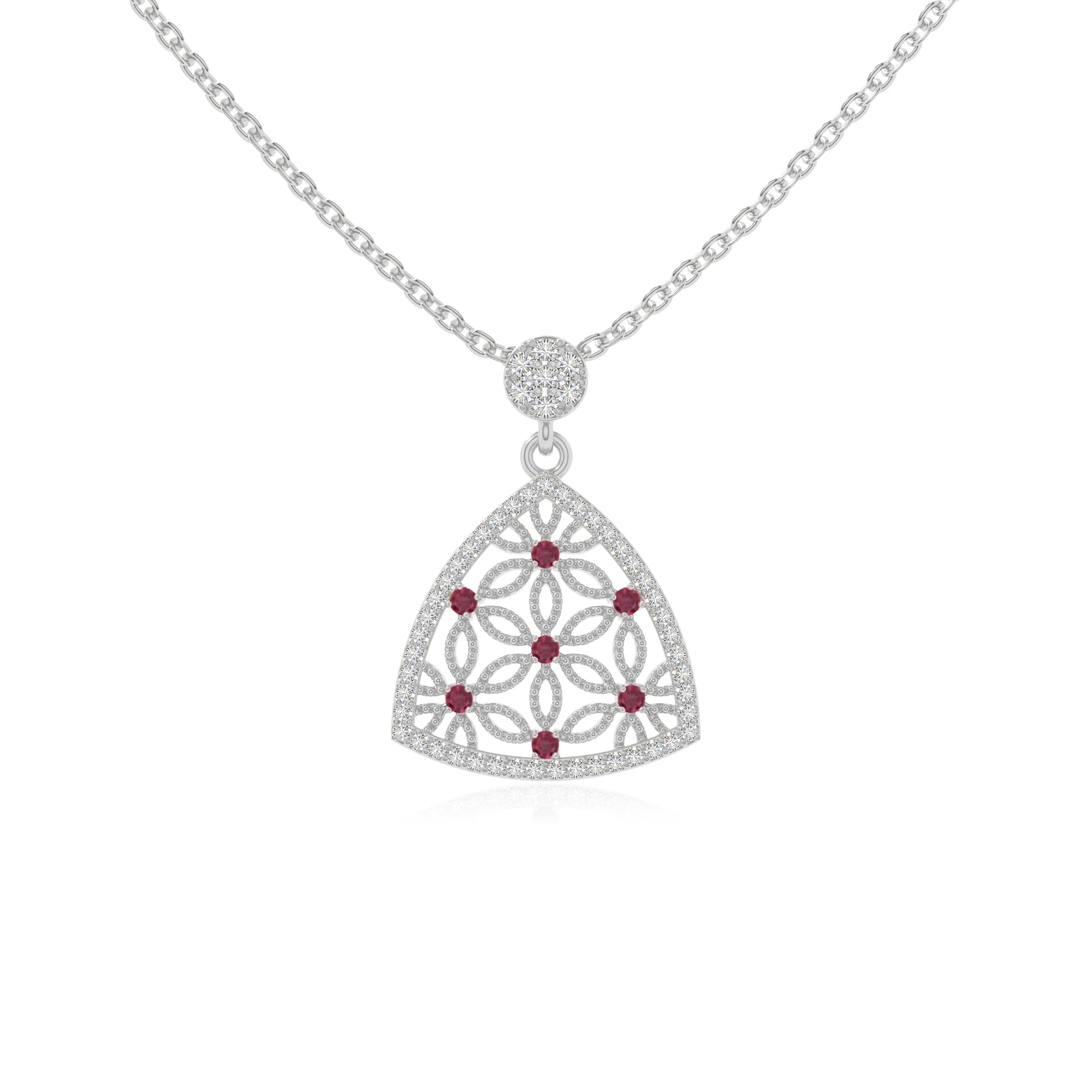 natural ruby infinity love knot necklaces in sterling silver 