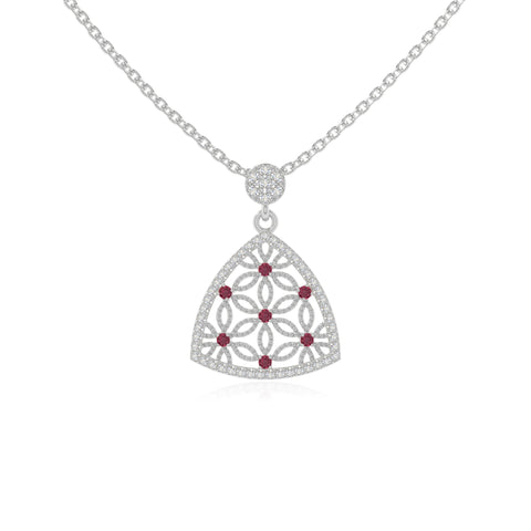 natural ruby infinity love knot necklaces in sterling silver 