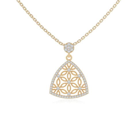 moissanite infinity love knot necklaces in yellow gold vermeil 