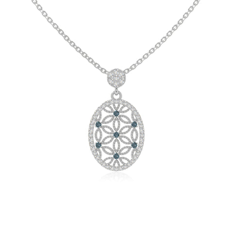natural london-blue-topaz infinity love knot necklaces in sterling silver 