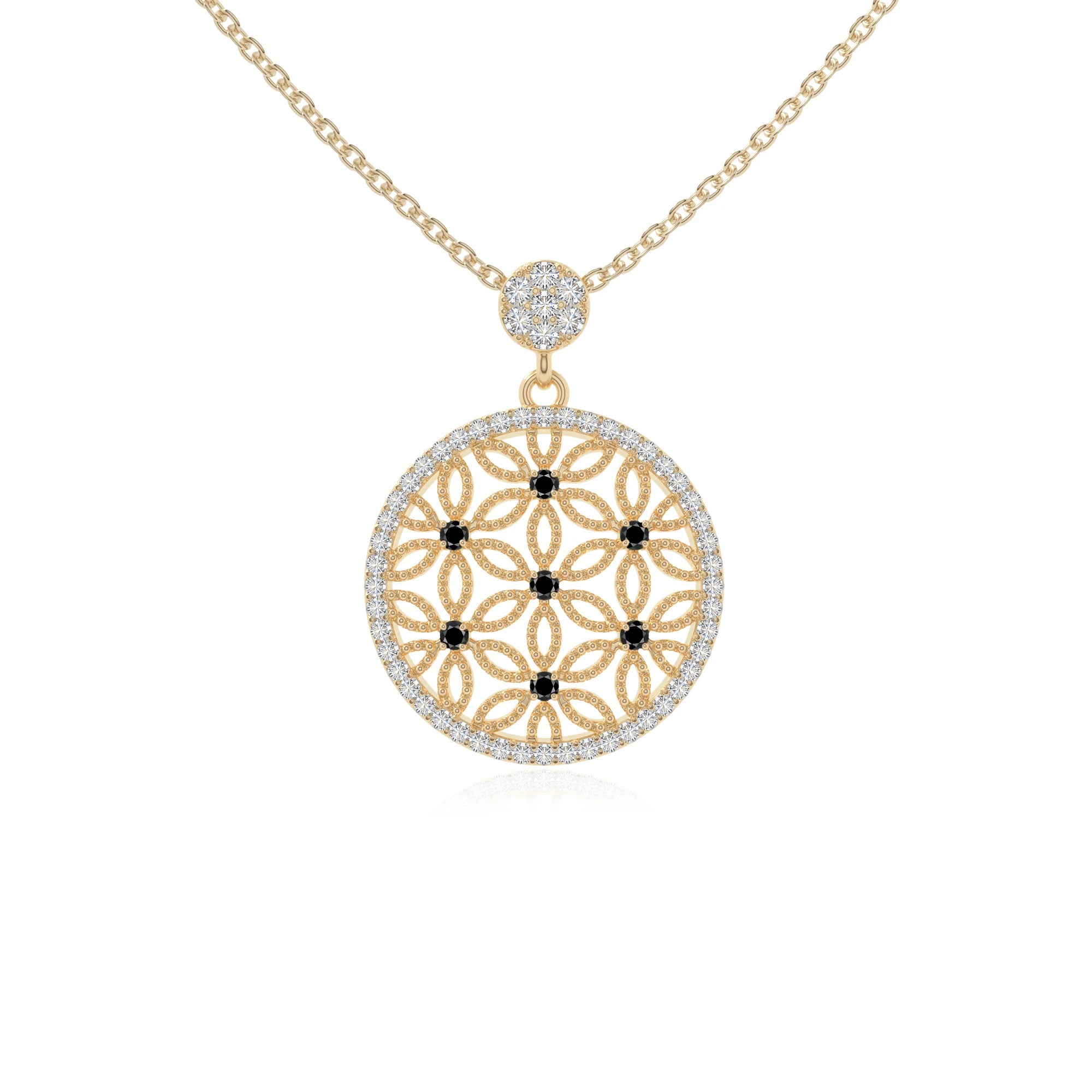 natural black-onyx infinity love knot necklaces in yellow gold vermeil 