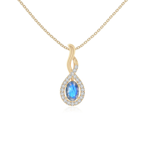 natural labradorite infinity necklaces in yellow gold vermeil 