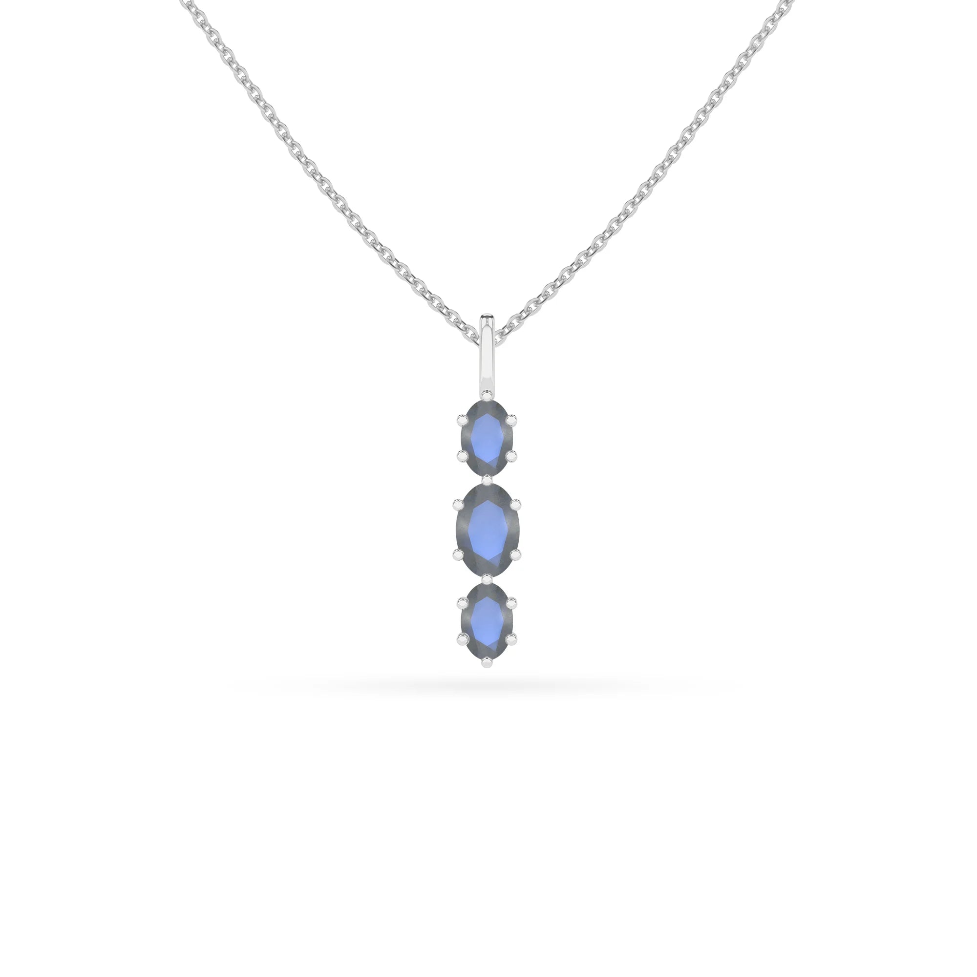 natural labradorite oval shape pendant necklace