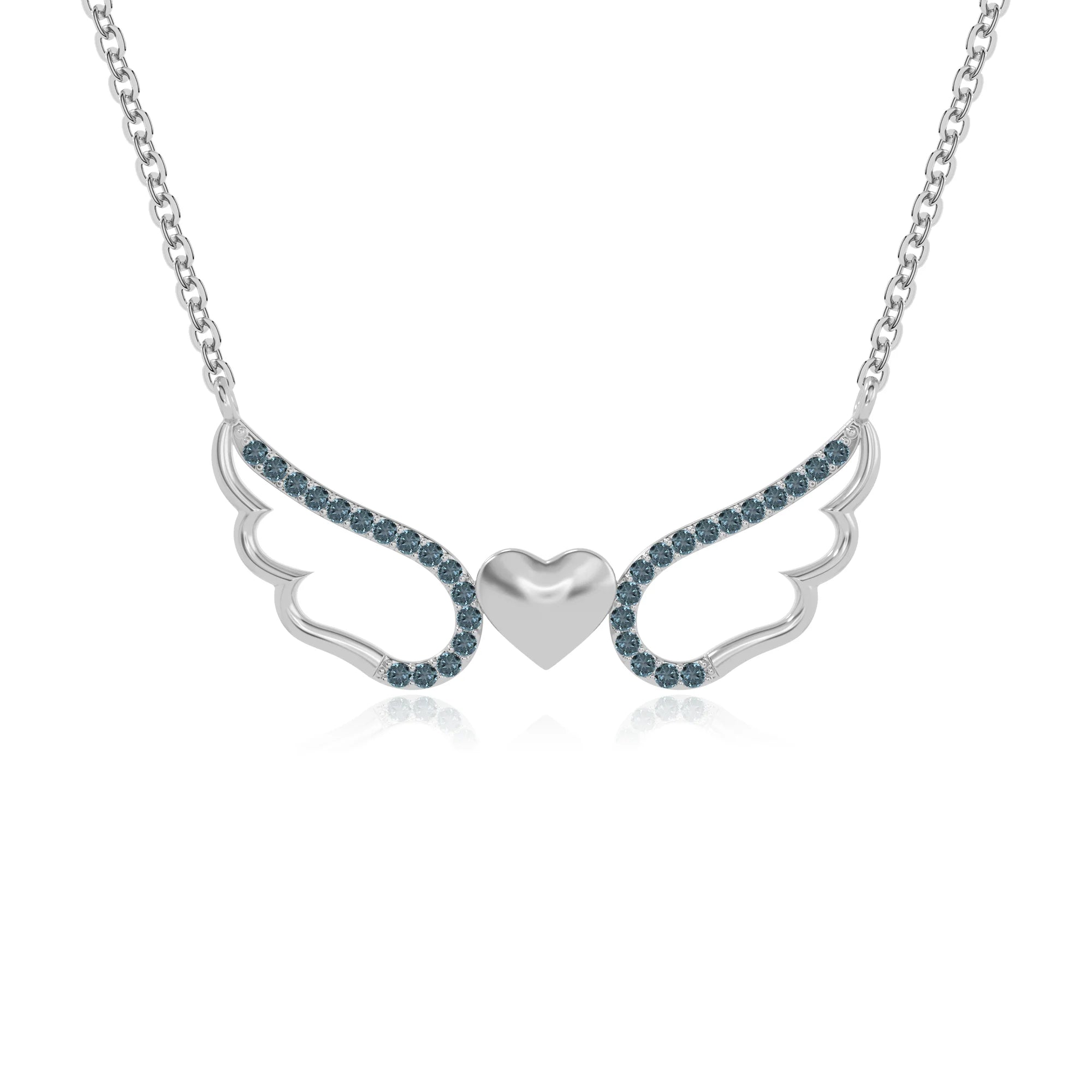 natural london-blue-topaz angel wings heart necklaces in sterling silver 
