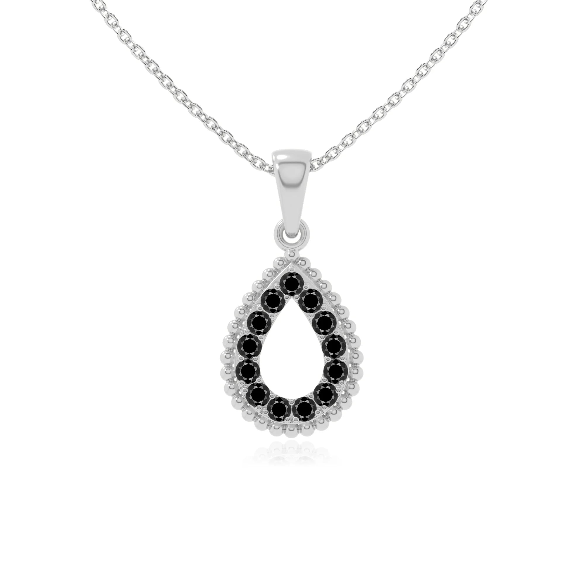 natural black-onyx infinity love knot necklaces in sterling silver 