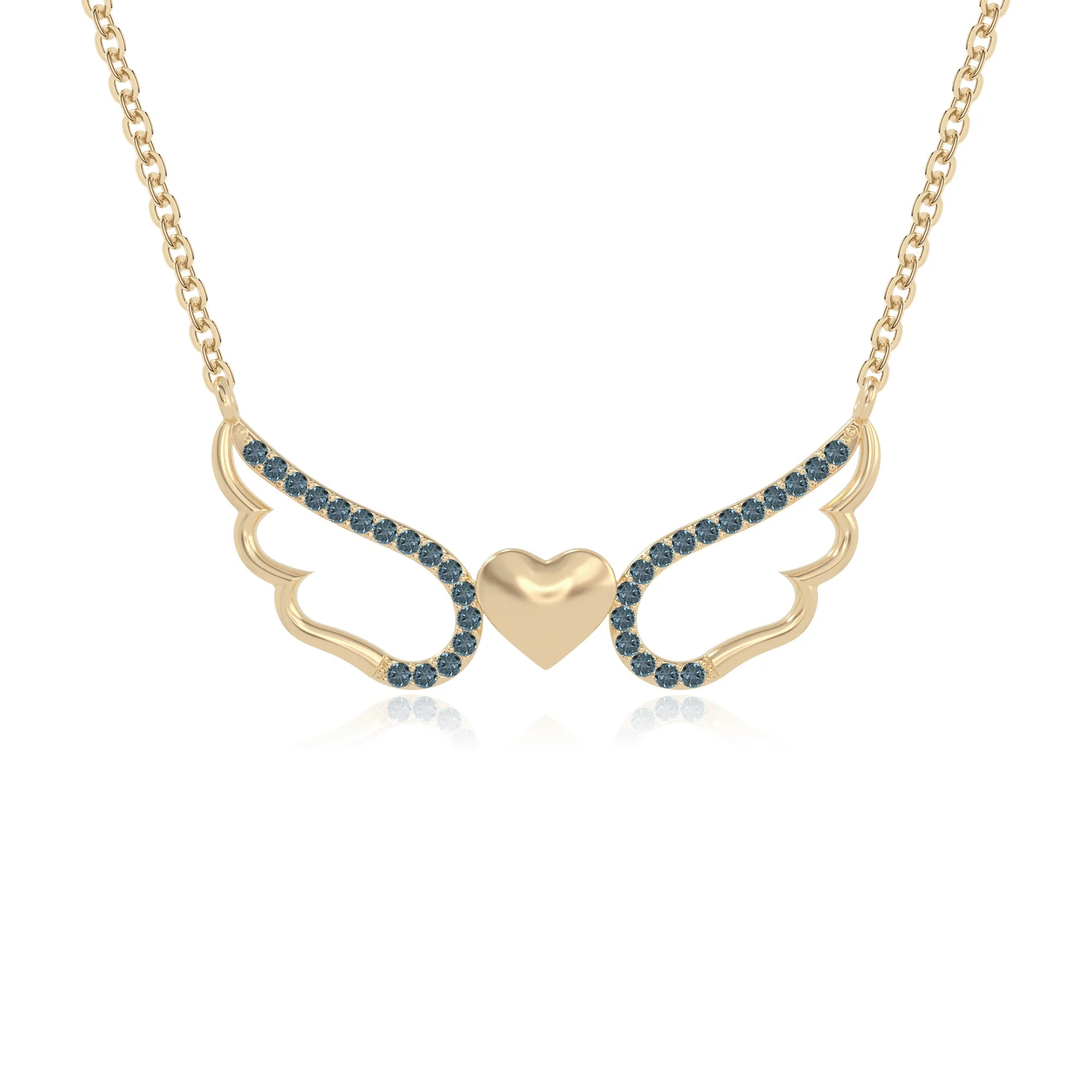 natural london-blue-topaz angel wings heart necklaces in yellow gold vermeil 