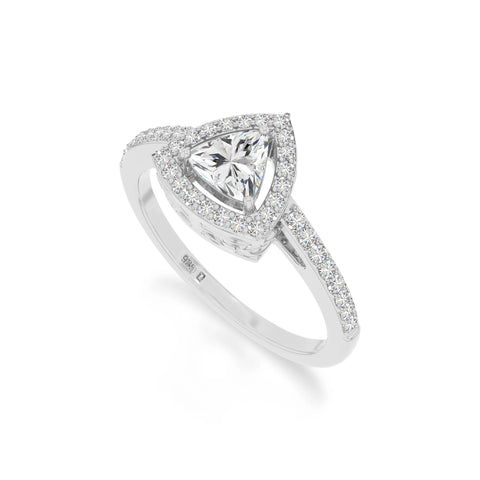 natural moissanite solitaire halo engagement rings in sterling silver 