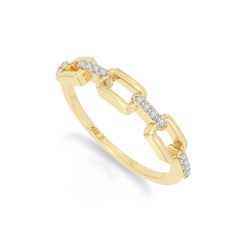 natural moissanite interlocking wedding band rings in yellow gold vermeil