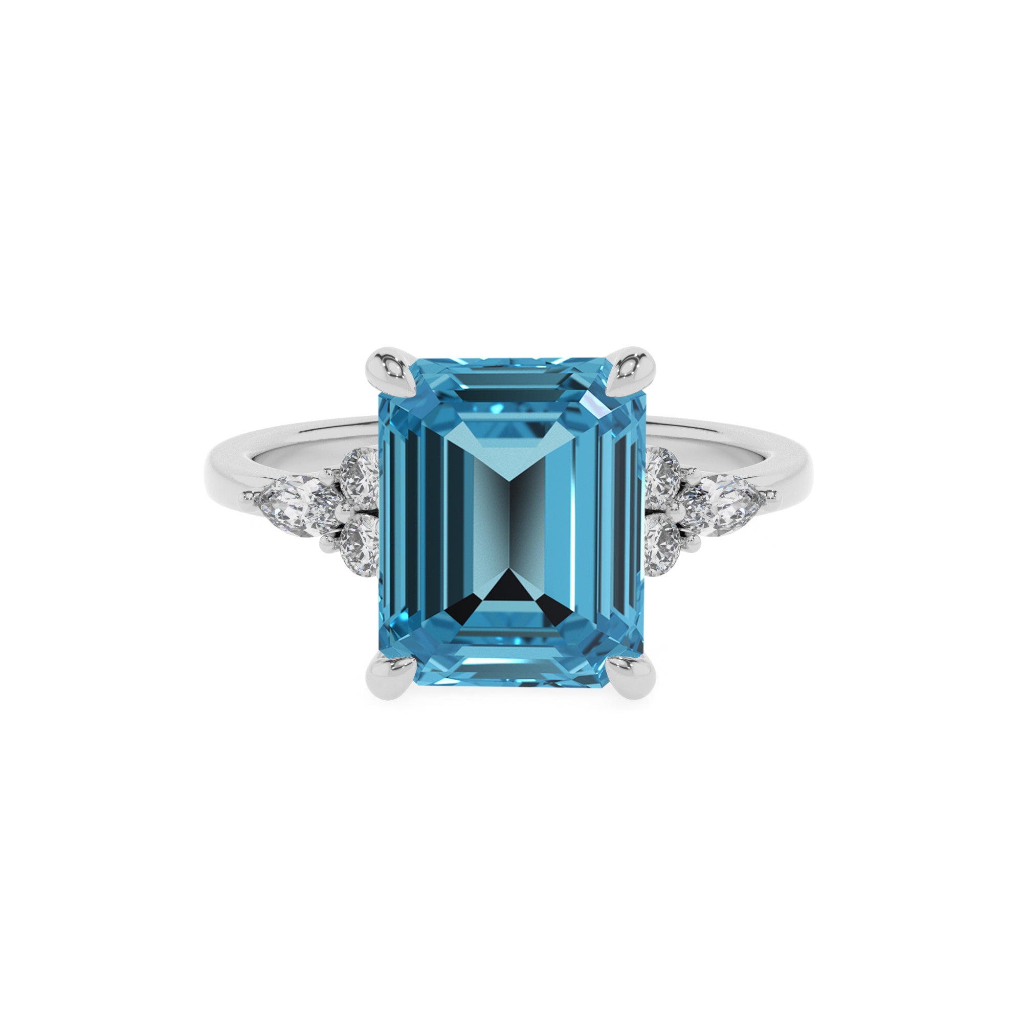 natural swiss blue topaz swiss blue topaz solitaire engagement ring