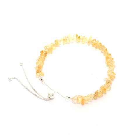 natural citrine rough shape bolo bracelet