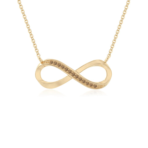 natural citrine infinity necklaces in yellow gold vermeil 