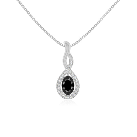 natural black-onyx infinity necklaces in sterling silver 