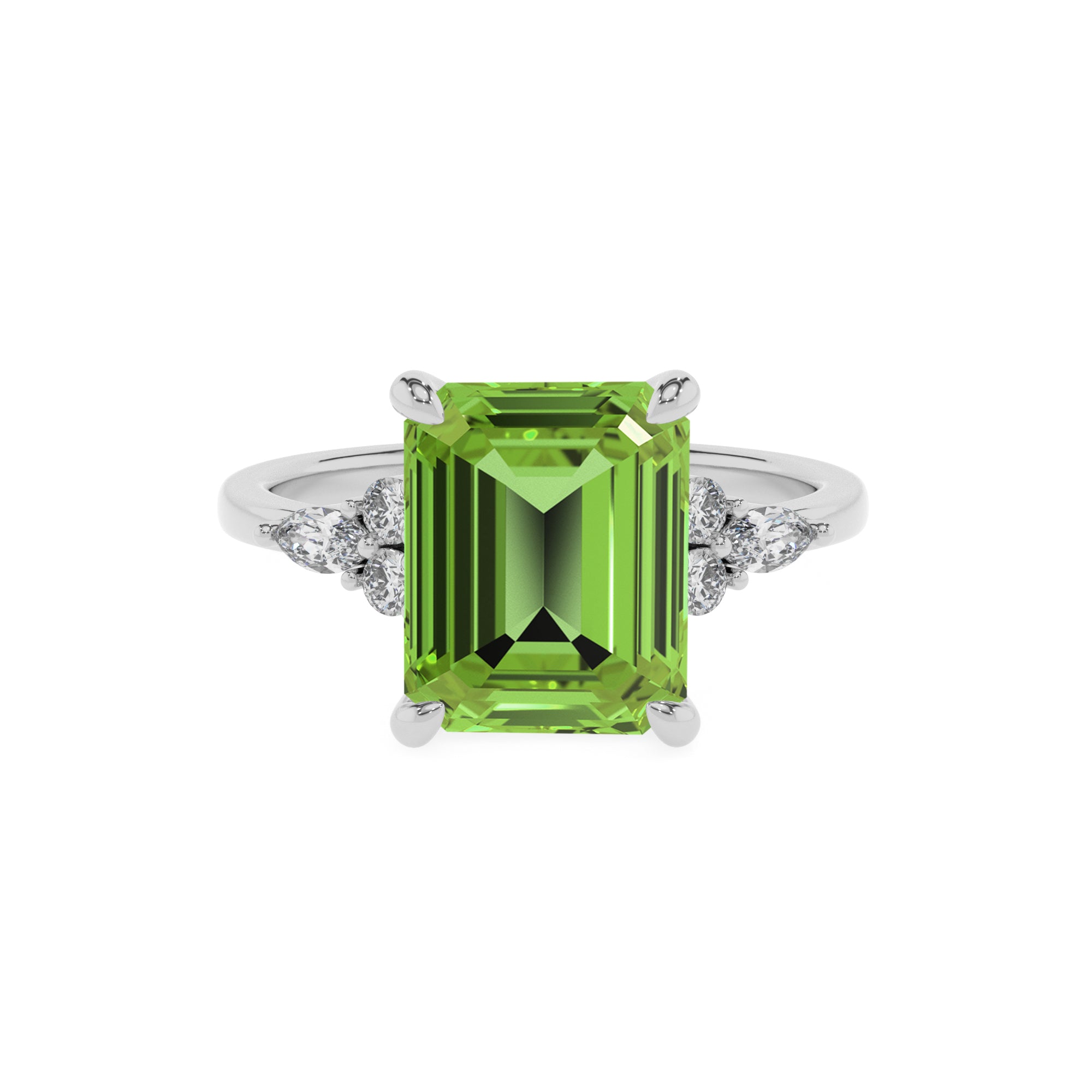 natural peridot peridot solitaire engagement ring